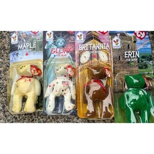TY Beanie Babies McDonalds International Bears Set‎ - Complete Set - Sealed